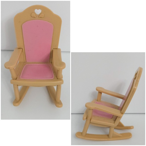 Fisher Price Vintage 90s Loving Family Pink Baby Nursery Dollhouse Furniture - Picture 3 of 9